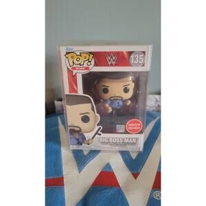 Funko Pop WWE Big Boss Man #135 GameStop Exclusive + Protector